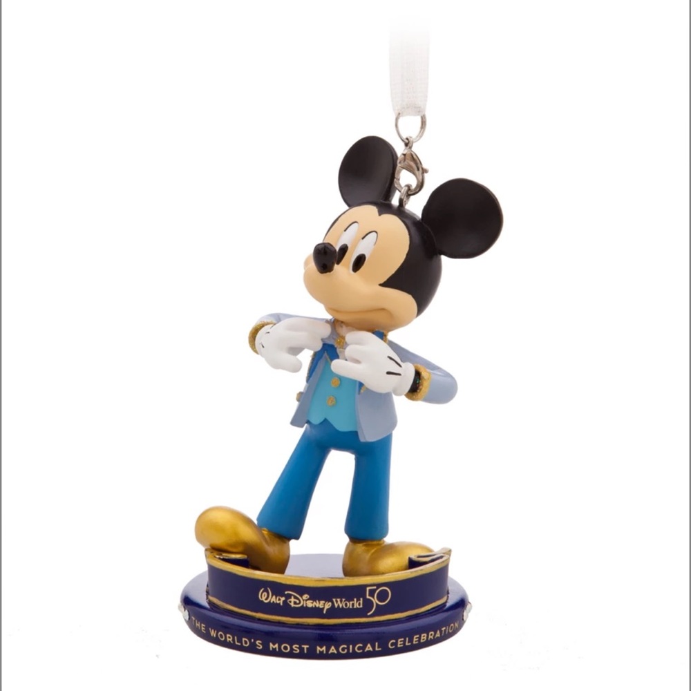Disney Walt Disney World 50th Anniversary Mickey Mouse Hanging Ornament